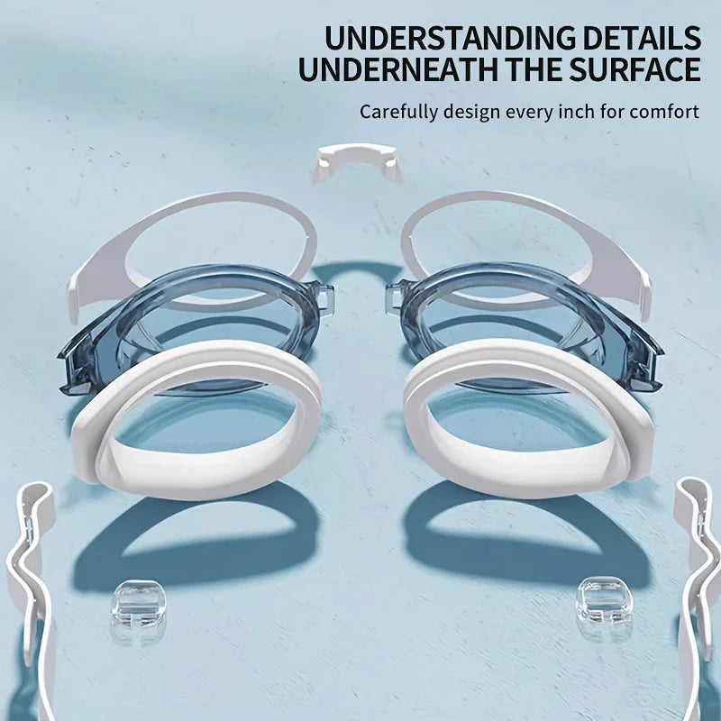 1Pcs Swimming Goggles Profession HD Waterproof Comfortable Anti Fog UV Swim Eyewear Water Sport Adjustable Glasses for Men Women