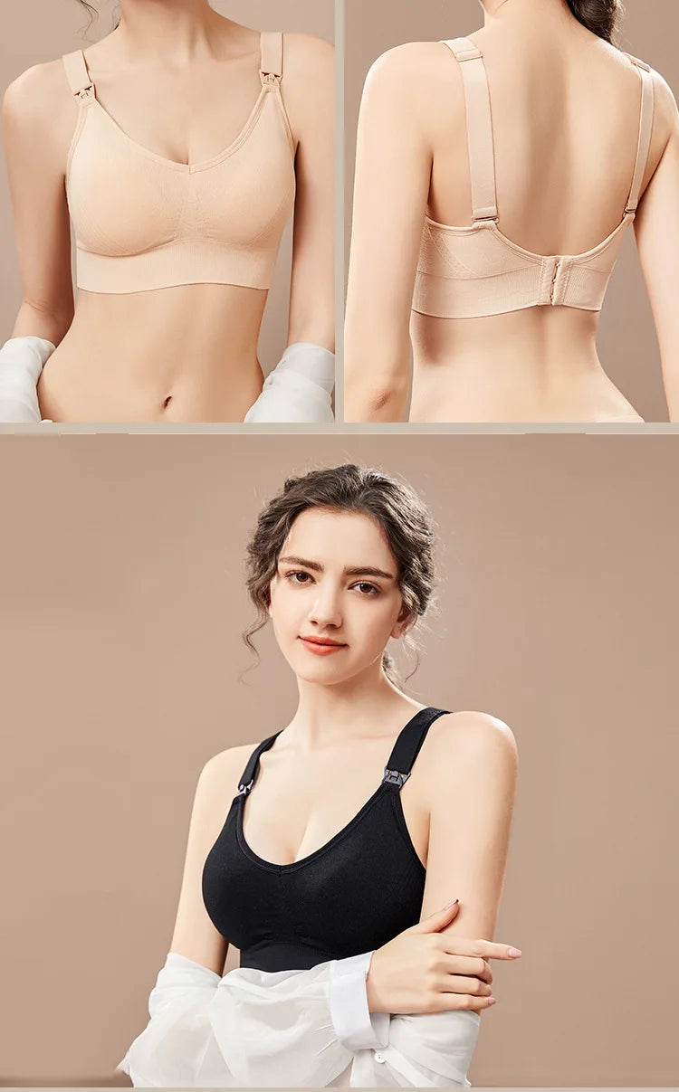 1pcs Maternity Nursing Bras Pregnant Women Skinny Breastfeeding Clothing Underwear  Female Breathable Push Up Bra