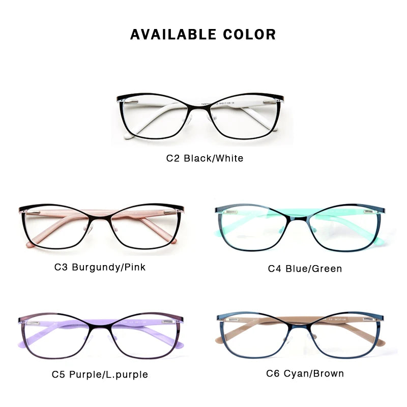 O-Q CLUB Woman Cat Eye Eyeglass Glasses Women Eyeglasses Frames for Glases Women's Sunglasses Glass Shades Female Lenses to Read