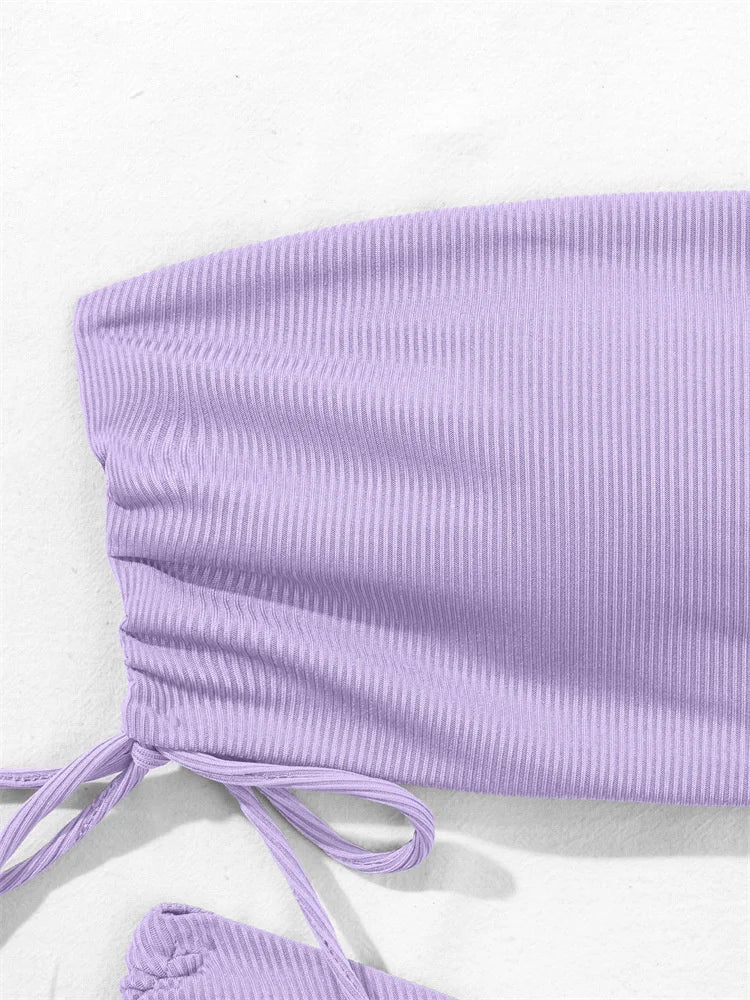 New Sexy Solid Bikinis Women Swimwear Push Up Female Swimsuit Swimming Bathing Suits Brazilian Girl Bikini Set Beach Wear Bather