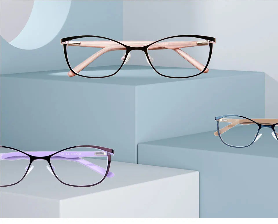 O-Q CLUB Woman Cat Eye Eyeglass Glasses Women Eyeglasses Frames for Glases Women's Sunglasses Glass Shades Female Lenses to Read