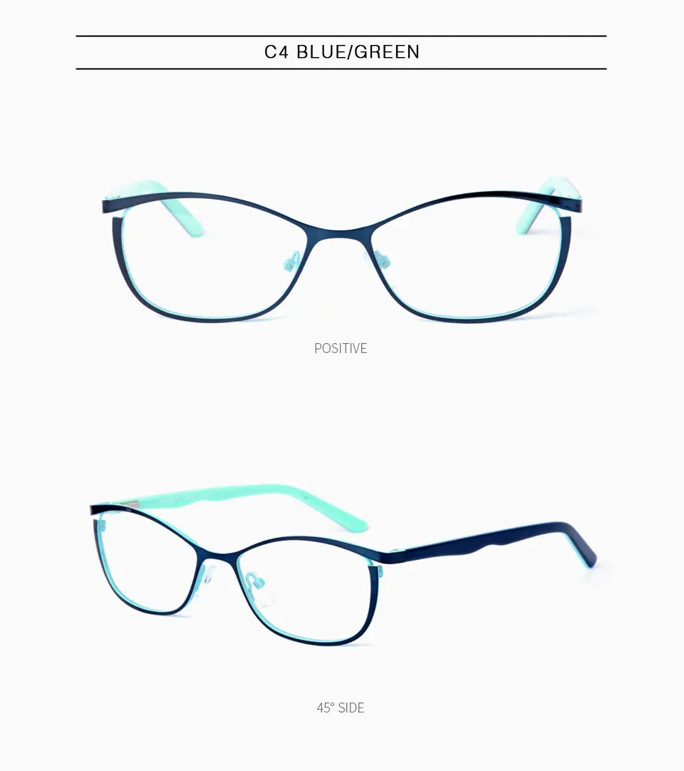 O-Q CLUB Woman Cat Eye Eyeglass Glasses Women Eyeglasses Frames for Glases Women's Sunglasses Glass Shades Female Lenses to Read