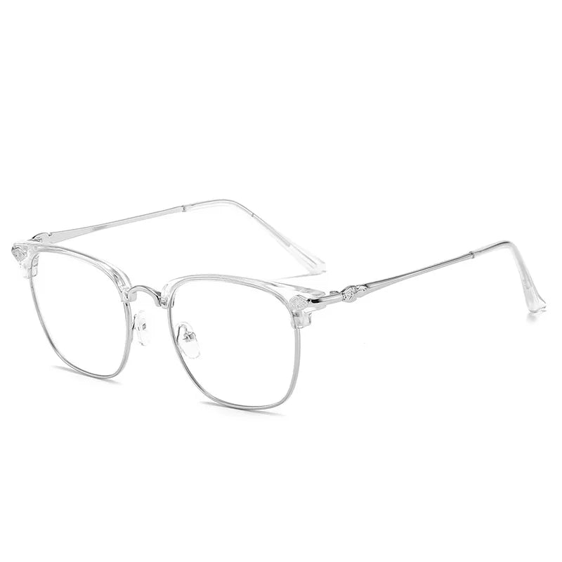 XJiea Anti-blue Light Glasses For Men Fashion Semi Rimless Metal Women Photochromic Eyewear Trendy Office Outdoor Accessory