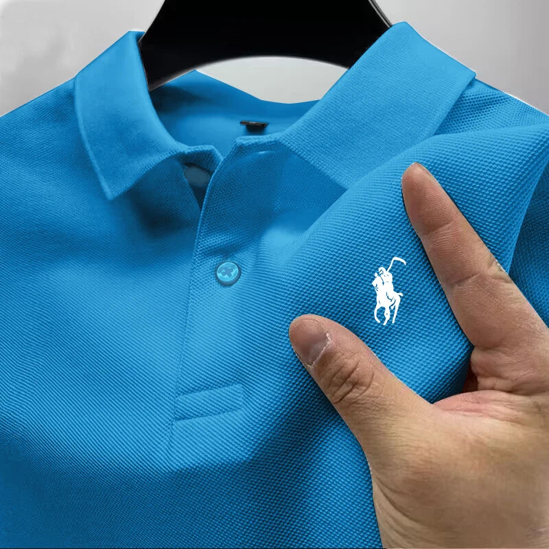 2026 New High Quality Men's T-shirt Summer Luxury Brand Street Trend Leisure Business Collar ropa hombre