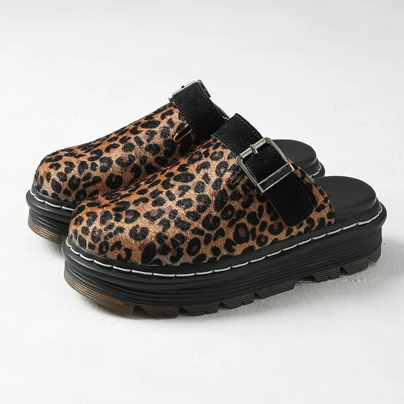 Women's Platform Mules Cork Insole Unisex Clogs Slippers Water Corrugated Sole Non-slip Men's Sandals With Arch Support