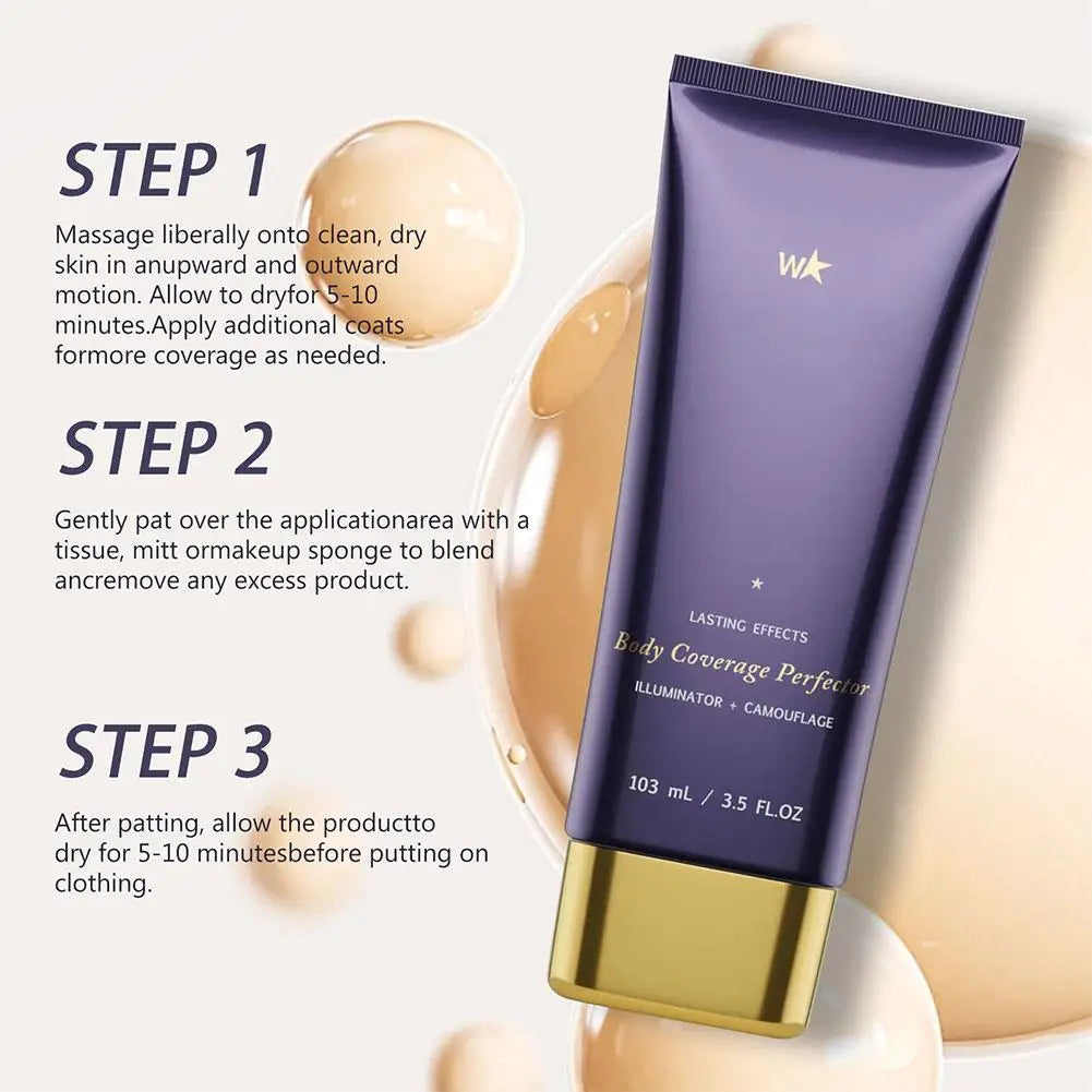 Body Tattoo Concealer Curing Cream Tattoo Dark Spot High Coverage Waterproof Sweat Proof Natural Traceless Coverage Product