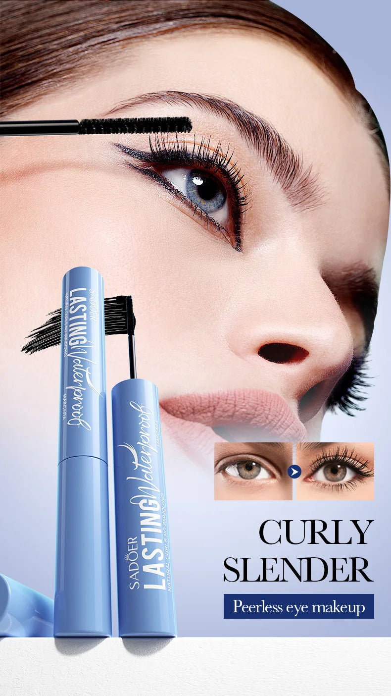 5D Waterproof Mascara Lengthening Eyelashes Women's Make-up Waterproof Mascara Black Silk Fibre Mascara Korean Cosmetics New