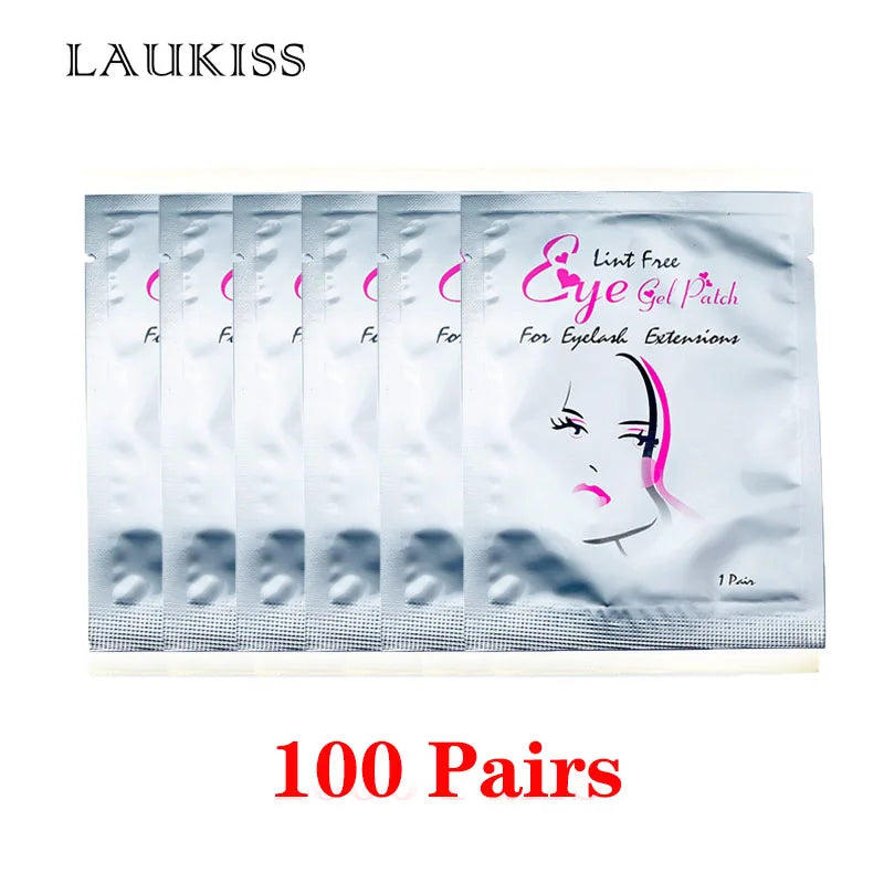 25/50/100Pairs Eye Patches Under Eyelash Pads for Building Gel Paper Patches Lint Free Stickers for False Eyelashes LAUKISS