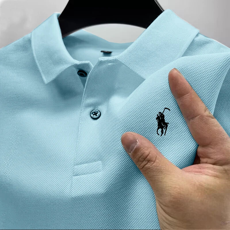 2026 New High Quality Men's T-shirt Summer Luxury Brand Street Trend Leisure Business Collar ropa hombre