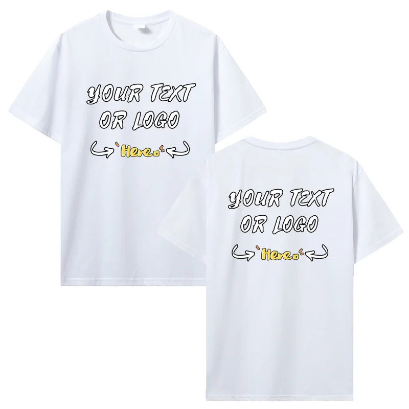 Customized Printed Men Women T-shirt Summer Loose Casual Clothing Fashion Personalized Design Tshirt Custom Gifts Tees