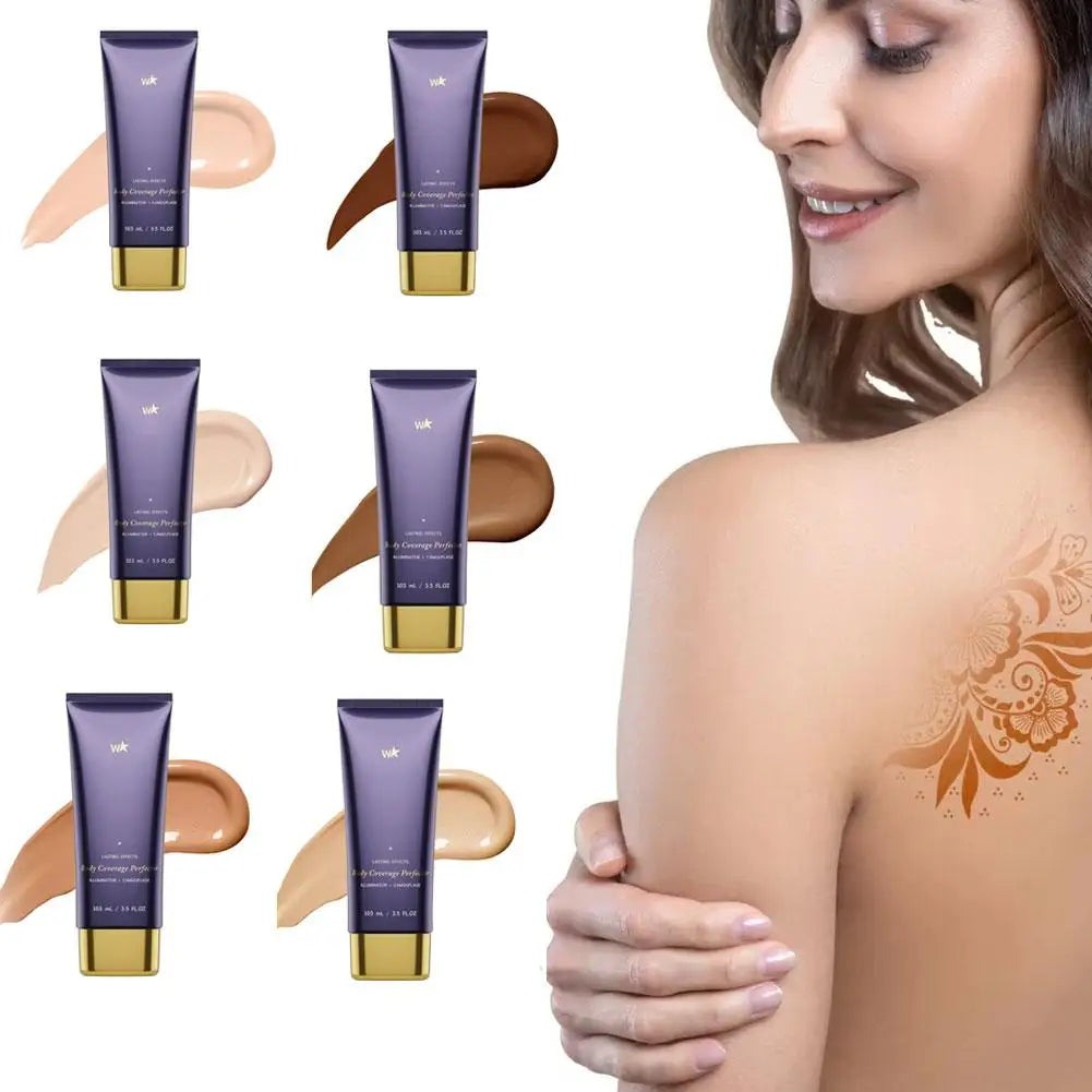 Body Tattoo Concealer Curing Cream Tattoo Dark Spot High Coverage Waterproof Sweat Proof Natural Traceless Coverage Product