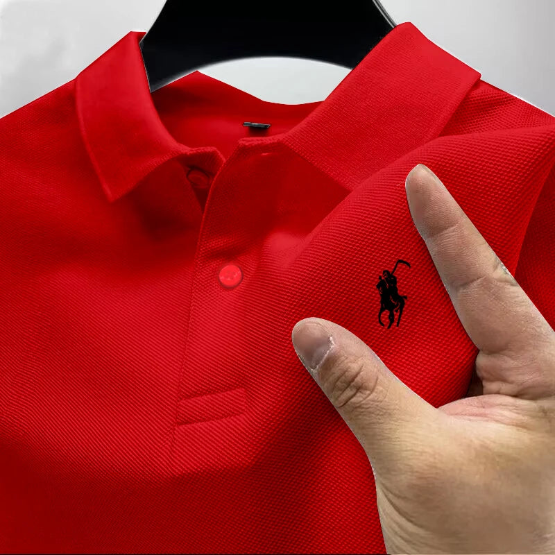 2026 New High Quality Men's T-shirt Summer Luxury Brand Street Trend Leisure Business Collar ropa hombre