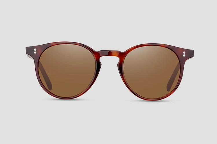 O'Malley High Quality Vintage Sunglasses for Women Polarized Glasses Round Fashion Yellow Sunglasses OV5183 Woman Sun Glasses