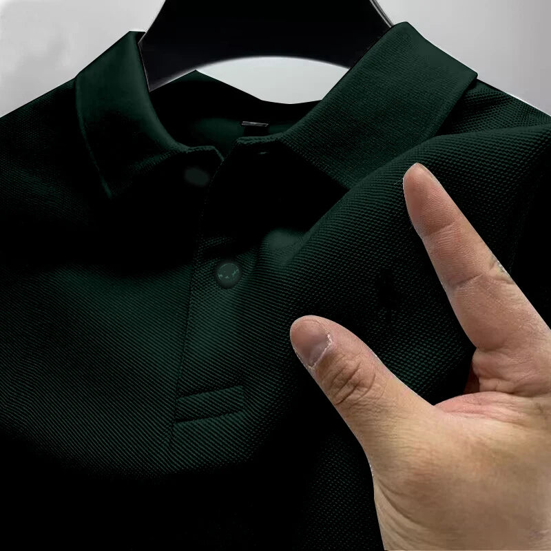 2026 New High Quality Men's T-shirt Summer Luxury Brand Street Trend Leisure Business Collar ropa hombre