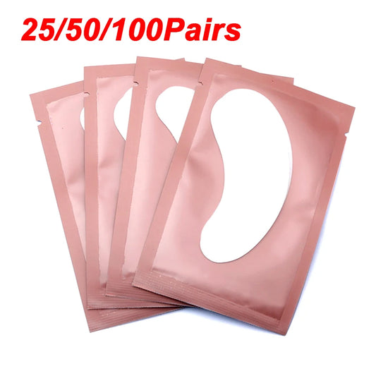 25/50/100Pairs Eye Patches Under Eyelash Pads for Building Gel Paper Patches Lint Free Stickers for False Eyelashes LAUKISS