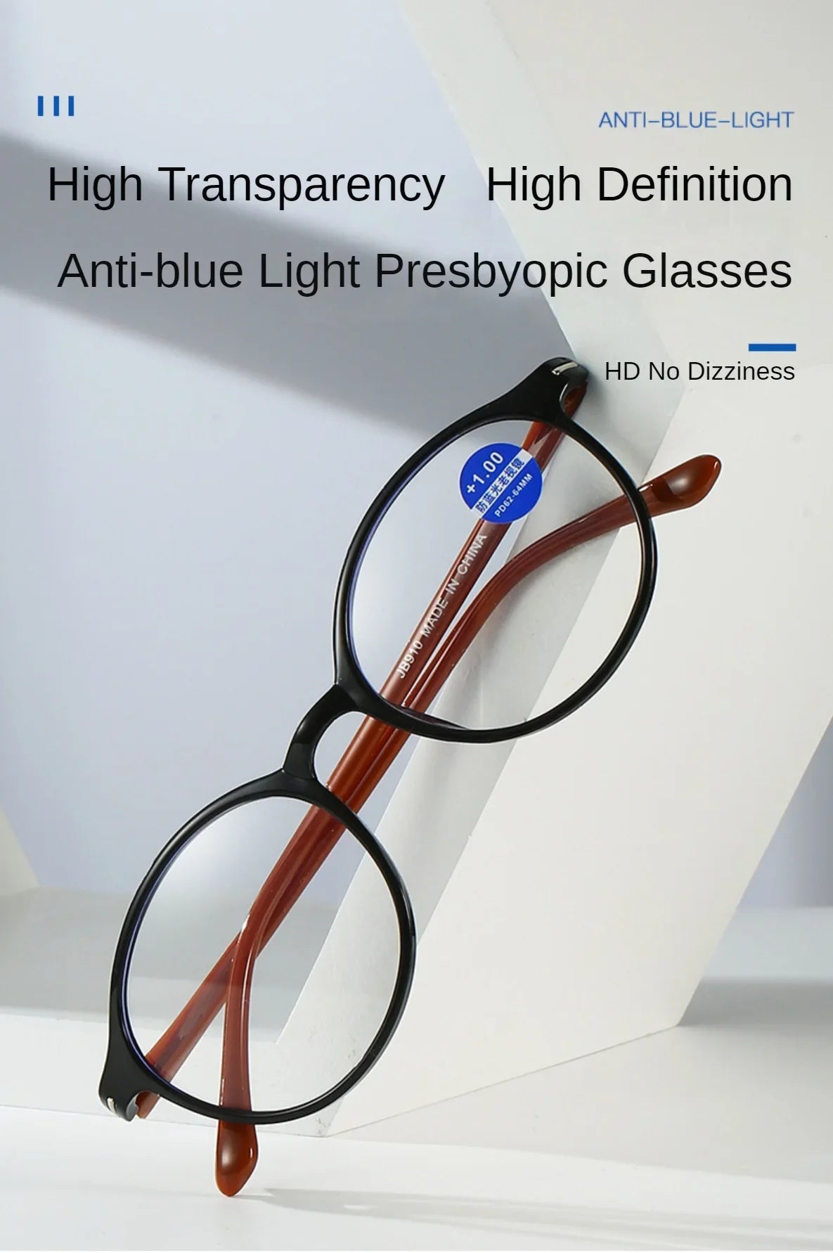 Unisex Comfortable Eyewear Ultra Lightweight Anti Blue Light Blocking HD Reading Glasses for Man and Woman Presbyopia Eyeglasses