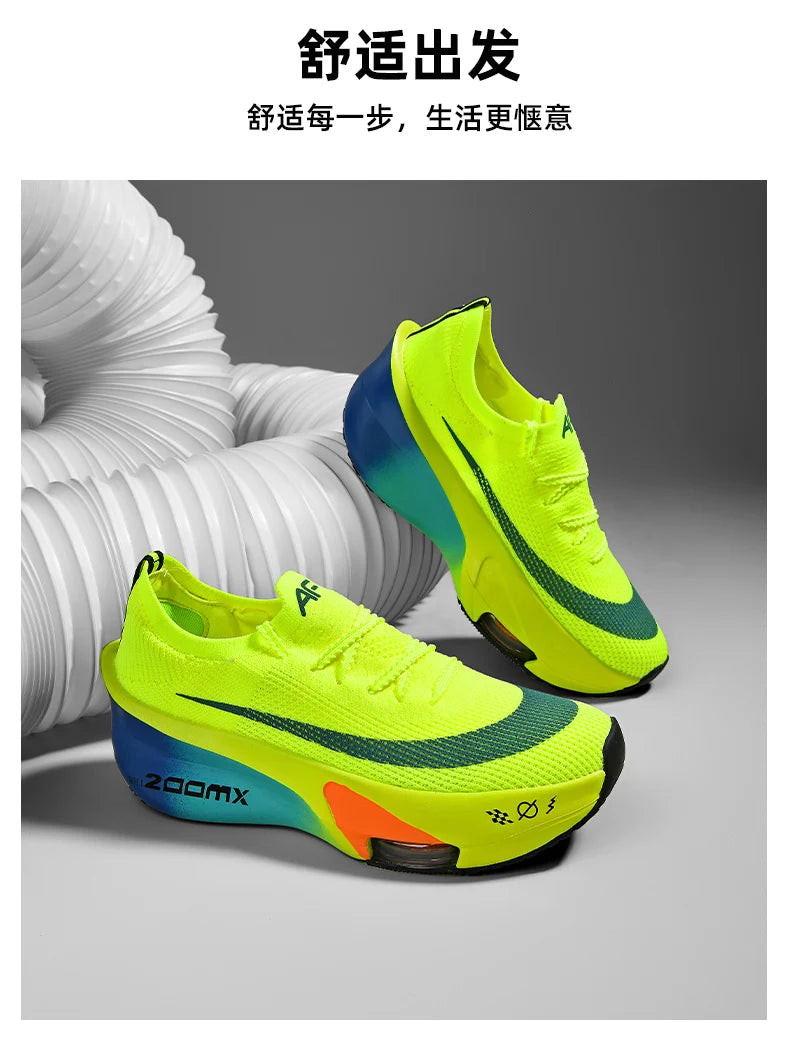 Marathon Running Shoes Men Carbon Board Speciality Sports Breathable Lightweight Women's Comfortable Athletic Nonskid Sneakers