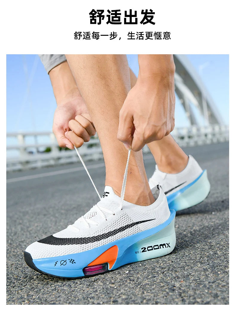 Marathon Running Shoes Men Carbon Board Speciality Sports Breathable Lightweight Women's Comfortable Athletic Nonskid Sneakers