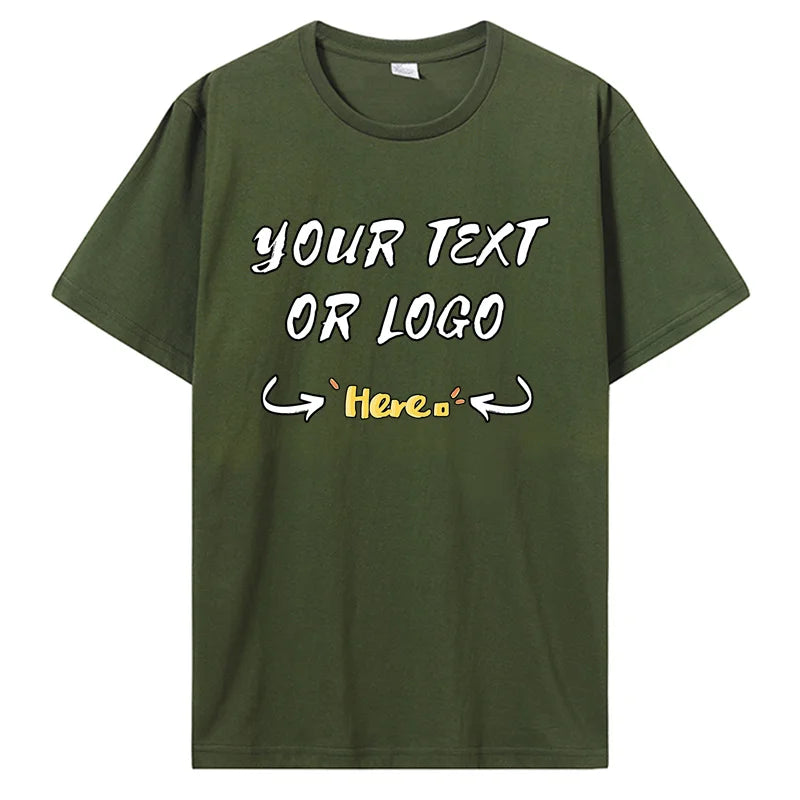 Customized Printed Men Women T-shirt Summer Loose Casual Clothing Fashion Personalized Design Tshirt Custom Gifts Tees