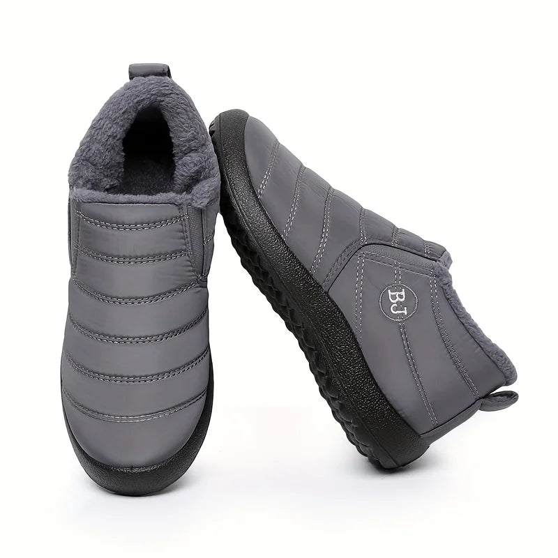 Warm Snow Boots for Women Men Slip Resistant Thick Sole Arctic Insulation Round Toe Outdoor Shoes PU Sole