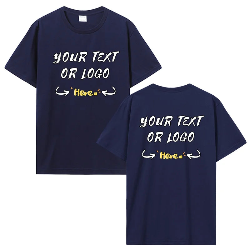 Customized Printed Men Women T-shirt Summer Loose Casual Clothing Fashion Personalized Design Tshirt Custom Gifts Tees