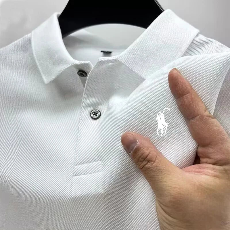 2026 New High Quality Men's T-shirt Summer Luxury Brand Street Trend Leisure Business Collar ropa hombre