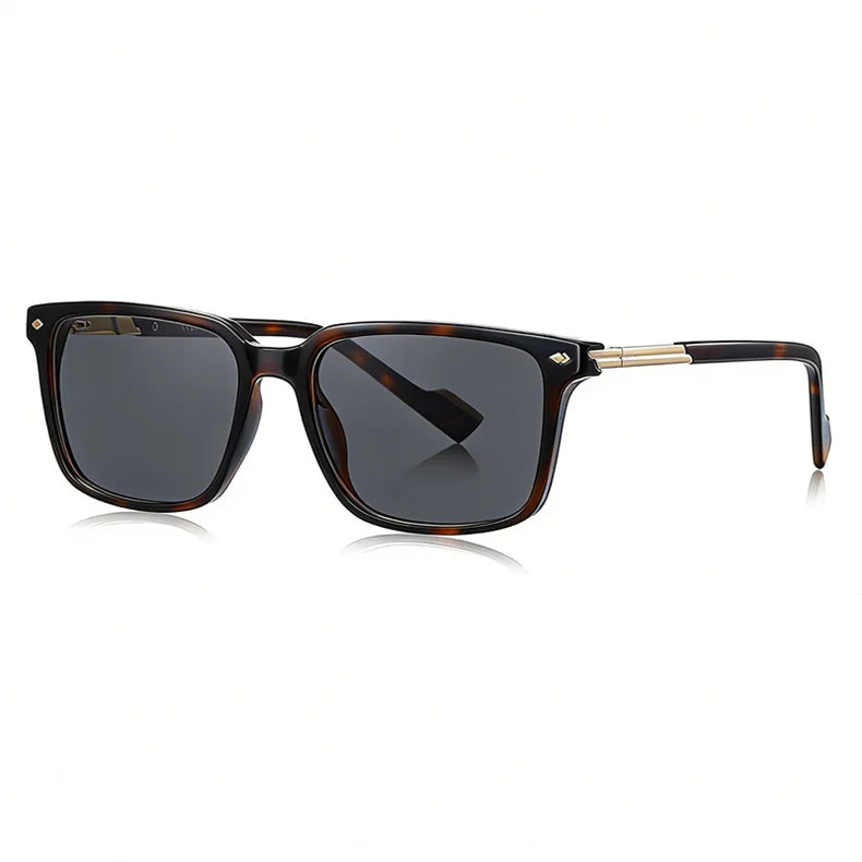 LOERHUNAR New Fashion Square Frame Myopia Sun Glasses for Men and Woman Brand Design Sunshade Street Photography Outdoor Glasses