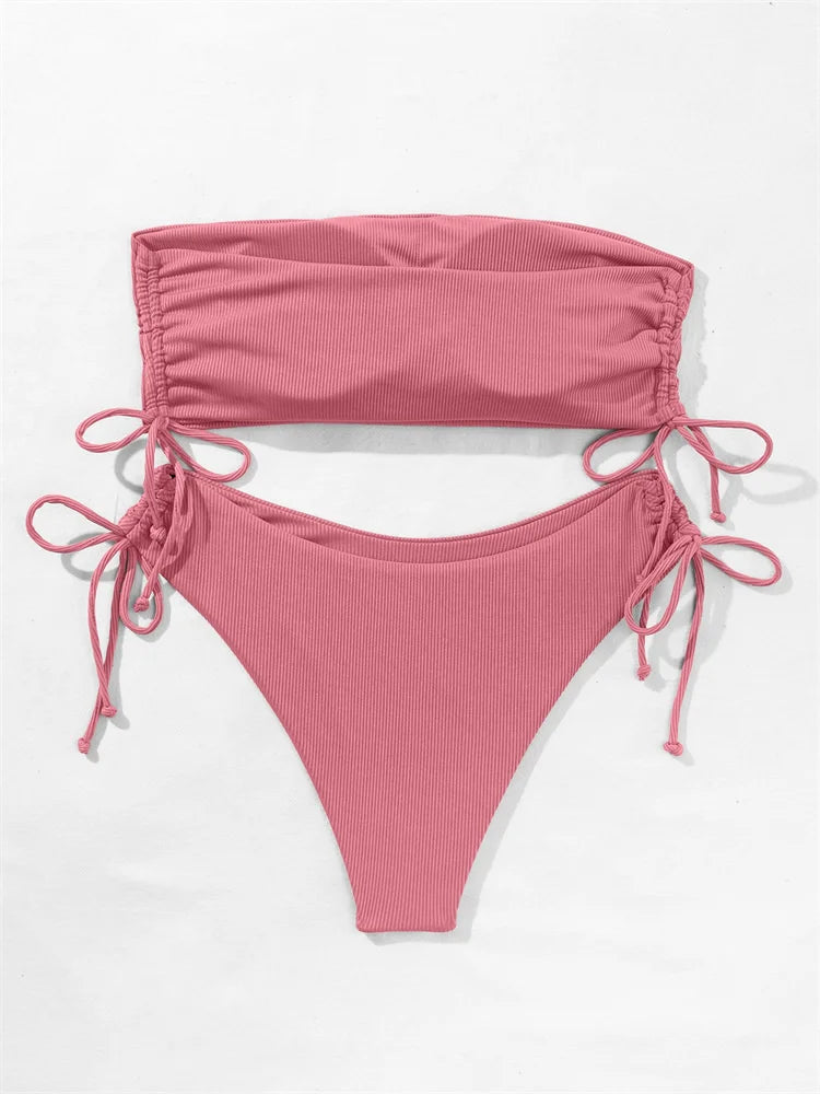 New Sexy Solid Bikinis Women Swimwear Push Up Female Swimsuit Swimming Bathing Suits Brazilian Girl Bikini Set Beach Wear Bather