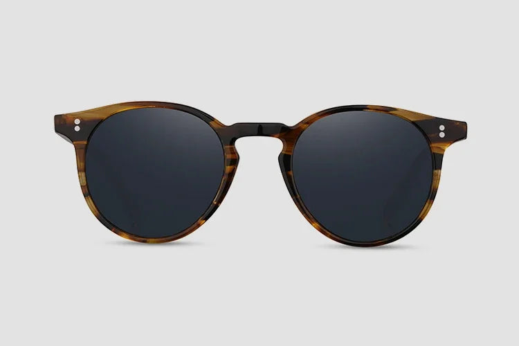 O'Malley High Quality Vintage Sunglasses for Women Polarized Glasses Round Fashion Yellow Sunglasses OV5183 Woman Sun Glasses