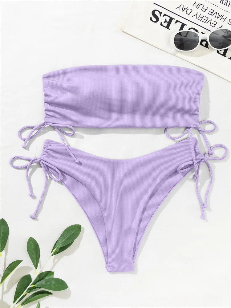 New Sexy Solid Bikinis Women Swimwear Push Up Female Swimsuit Swimming Bathing Suits Brazilian Girl Bikini Set Beach Wear Bather