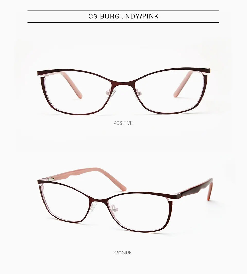 O-Q CLUB Woman Cat Eye Eyeglass Glasses Women Eyeglasses Frames for Glases Women's Sunglasses Glass Shades Female Lenses to Read