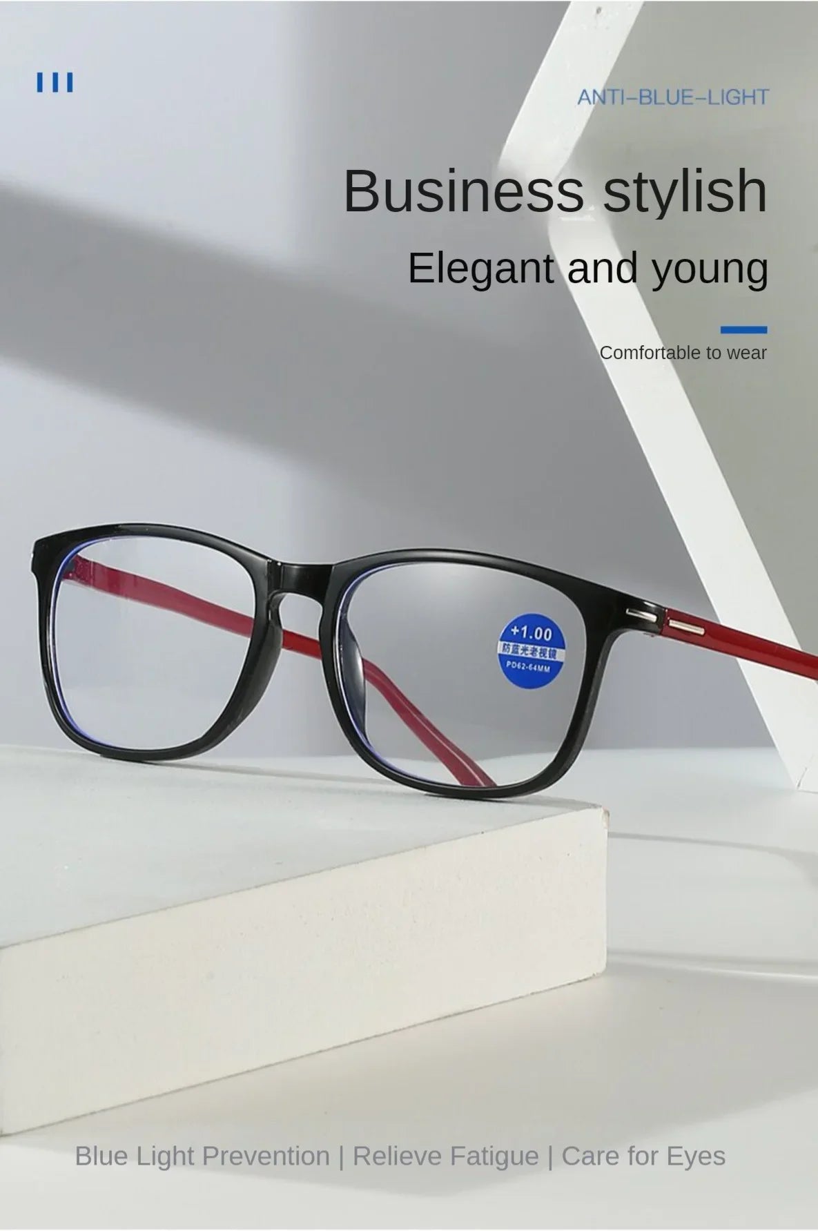 Unisex Comfortable Eyewear Ultra Lightweight Anti Blue Light Blocking HD Reading Glasses for Man and Woman Presbyopia Eyeglasses