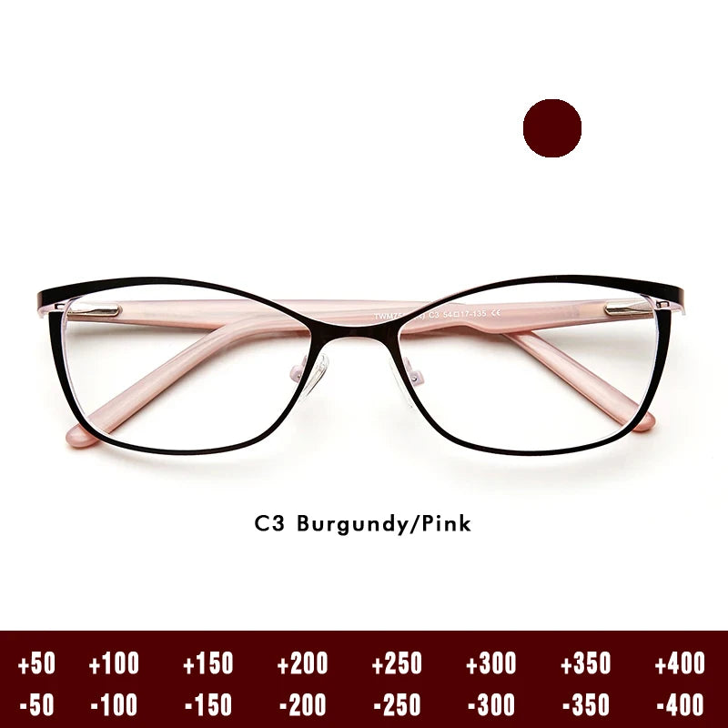 O-Q CLUB Woman Cat Eye Eyeglass Glasses Women Eyeglasses Frames for Glases Women's Sunglasses Glass Shades Female Lenses to Read