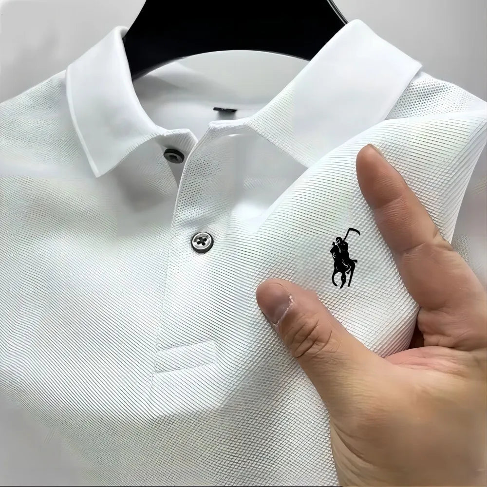 2026 New High Quality Men's T-shirt Summer Luxury Brand Street Trend Leisure Business Collar ropa hombre