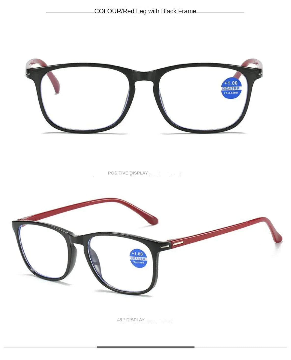 Unisex Comfortable Eyewear Ultra Lightweight Anti Blue Light Blocking HD Reading Glasses for Man and Woman Presbyopia Eyeglasses