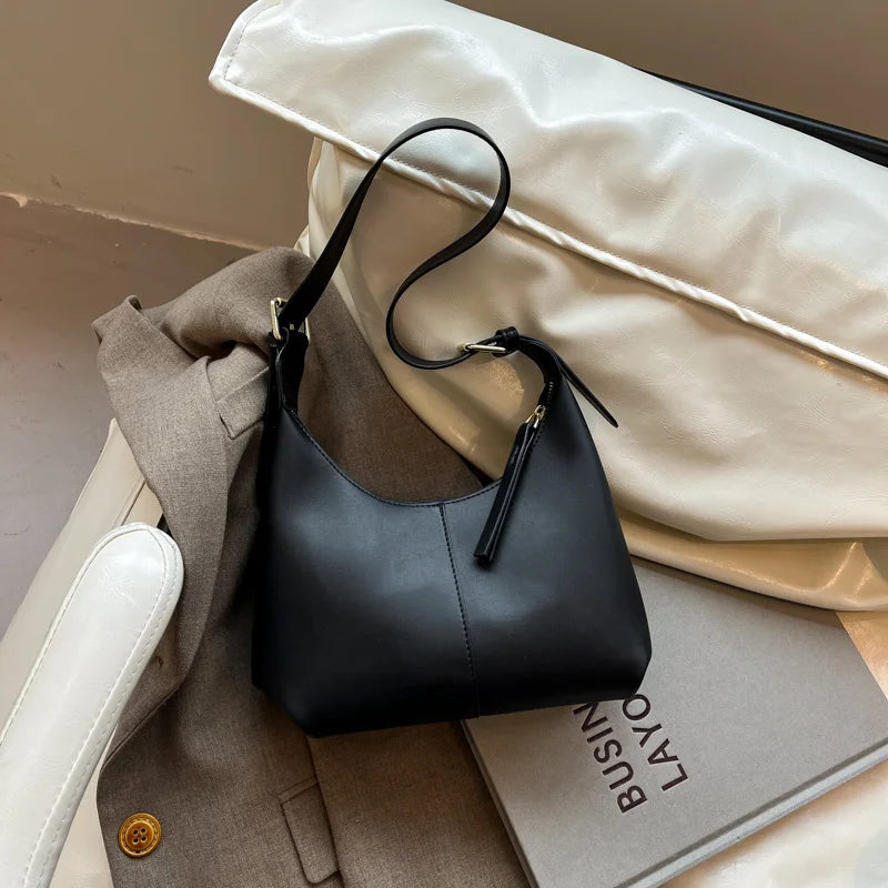 LEFTSIDE Small PU Leather Crossbody Bags for Women 2025 New Trend Retro Underarm Shoulder Bag Ladies Retro Handbags and Purses