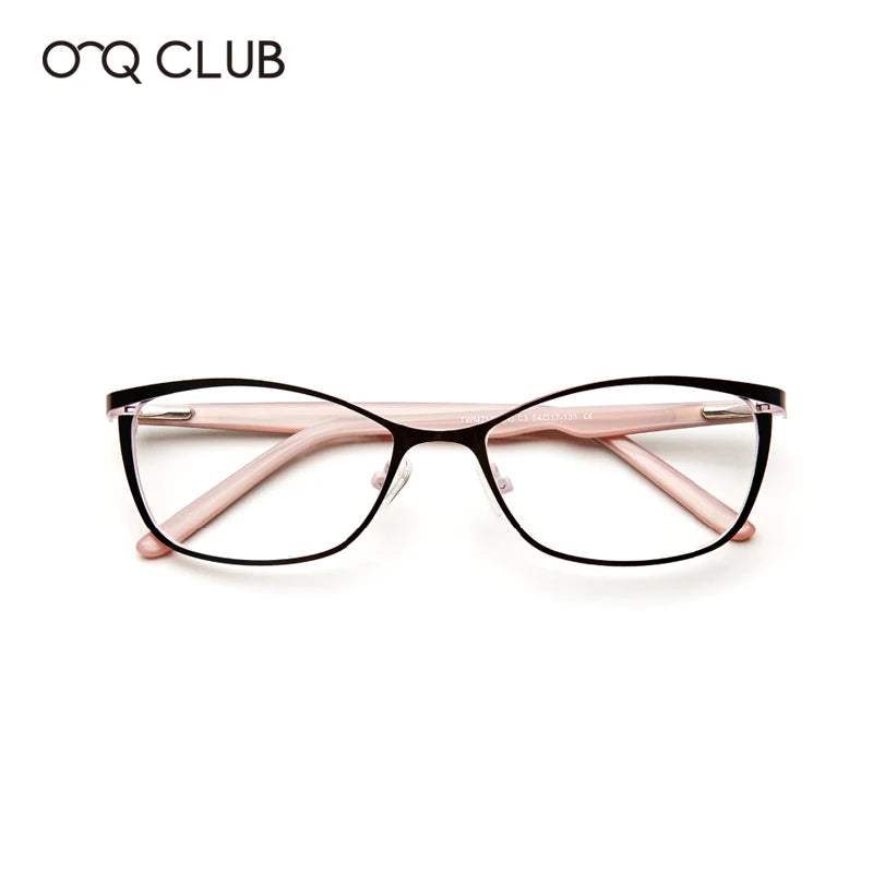 O-Q CLUB Woman Cat Eye Eyeglass Glasses Women Eyeglasses Frames for Glases Women's Sunglasses Glass Shades Female Lenses to Read