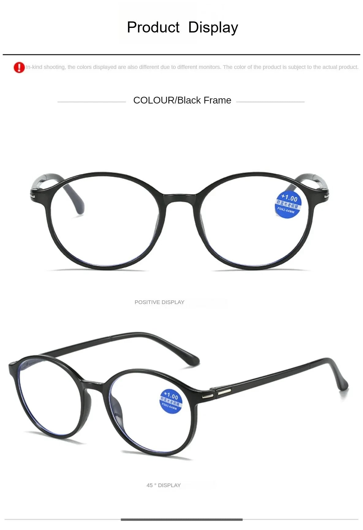 Unisex Comfortable Eyewear Ultra Lightweight Anti Blue Light Blocking HD Reading Glasses for Man and Woman Presbyopia Eyeglasses