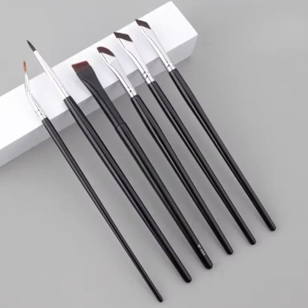 6Pcs Upgrade Blade Eyeliner Brush Ultra Thin Fine Angle Flat Eyebrow Brush Eyeliner Tool Eyes Makeup Brush Beauty Make Up Tools