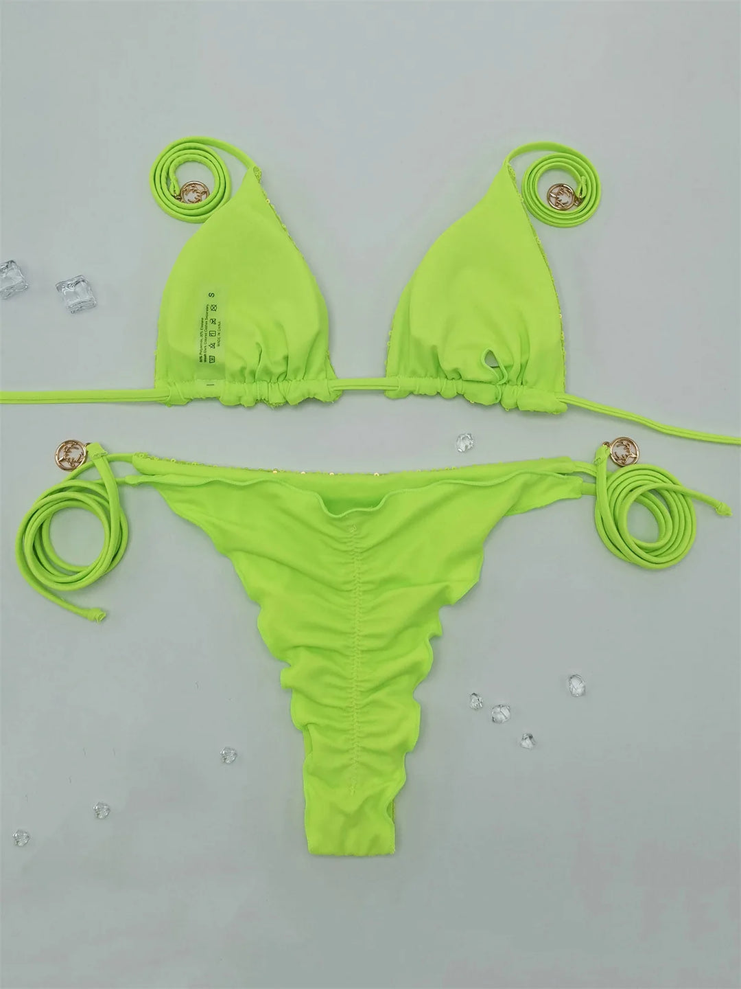 Sparkle Waves Brazilian Bikini Women Inspired Swimwear Designer Female Swimsuit Two-pieces Bikini set Bather Bathing Suit Vacay