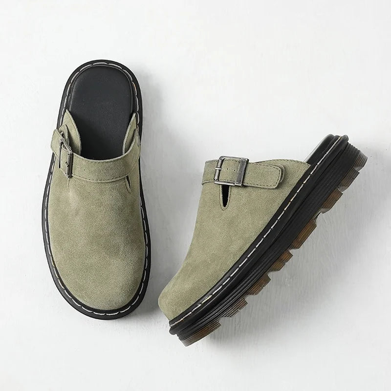 Women's Platform Mules Cork Insole Unisex Clogs Slippers Water Corrugated Sole Non-slip Men's Sandals With Arch Support