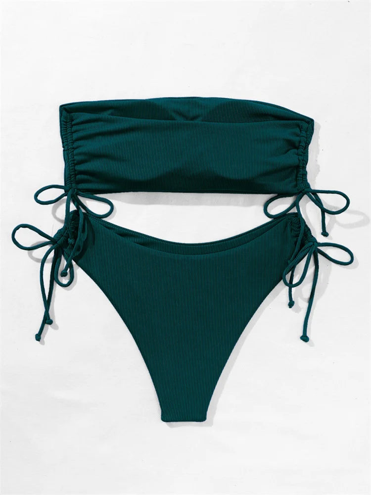 New Sexy Solid Bikinis Women Swimwear Push Up Female Swimsuit Swimming Bathing Suits Brazilian Girl Bikini Set Beach Wear Bather