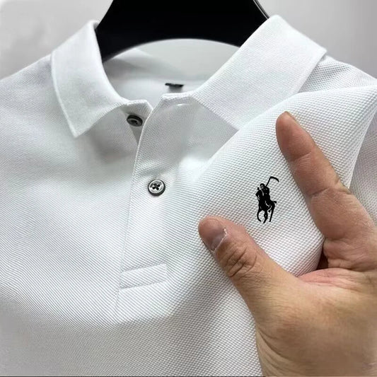2026 New High Quality Men's T-shirt Summer Luxury Brand Street Trend Leisure Business Collar ropa hombre