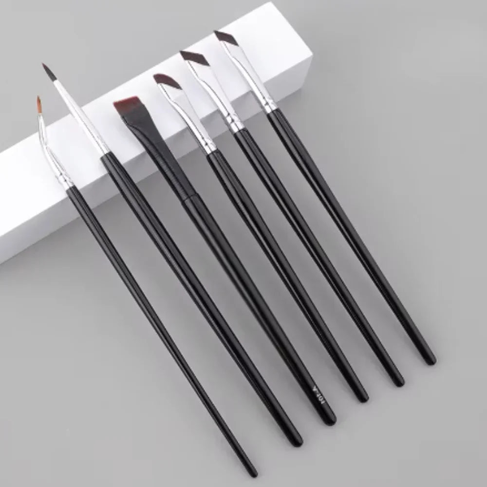 6Pcs Upgrade Blade Eyeliner Brush Ultra Thin Fine Angle Flat Eyebrow Brush Eyeliner Tool Eyes Makeup Brush Beauty Make Up Tools
