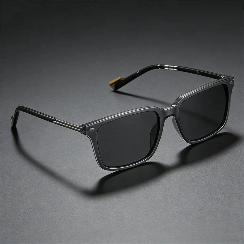 LOERHUNAR New Fashion Square Frame Myopia Sun Glasses for Men and Woman Brand Design Sunshade Street Photography Outdoor Glasses