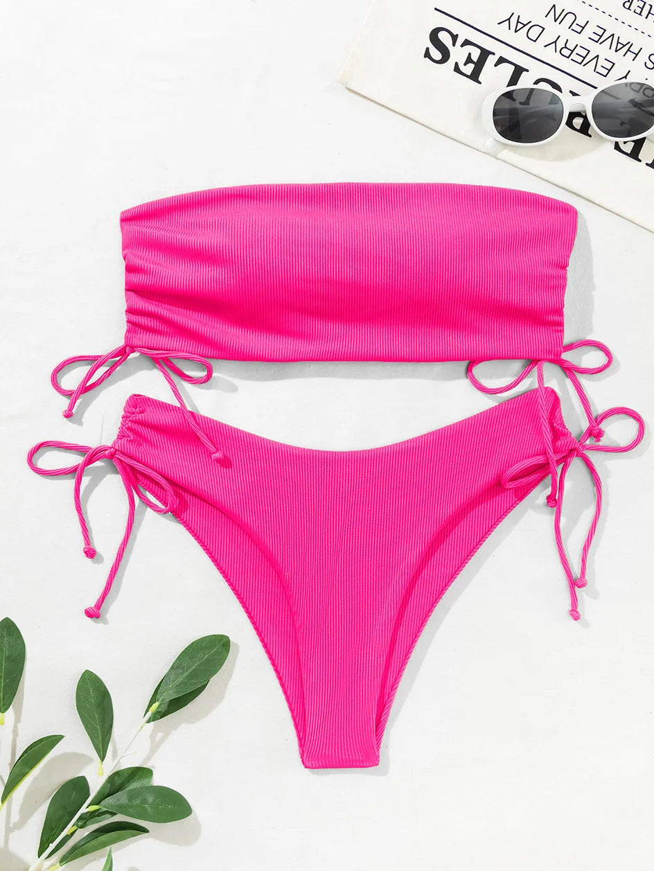 New Sexy Solid Bikinis Women Swimwear Push Up Female Swimsuit Swimming Bathing Suits Brazilian Girl Bikini Set Beach Wear Bather
