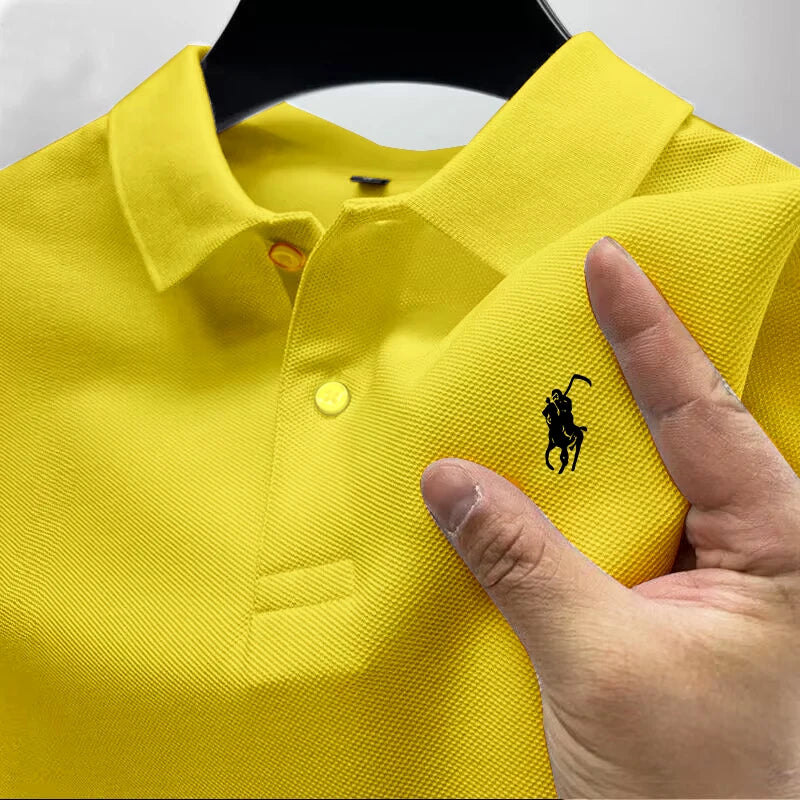 2026 New High Quality Men's T-shirt Summer Luxury Brand Street Trend Leisure Business Collar ropa hombre