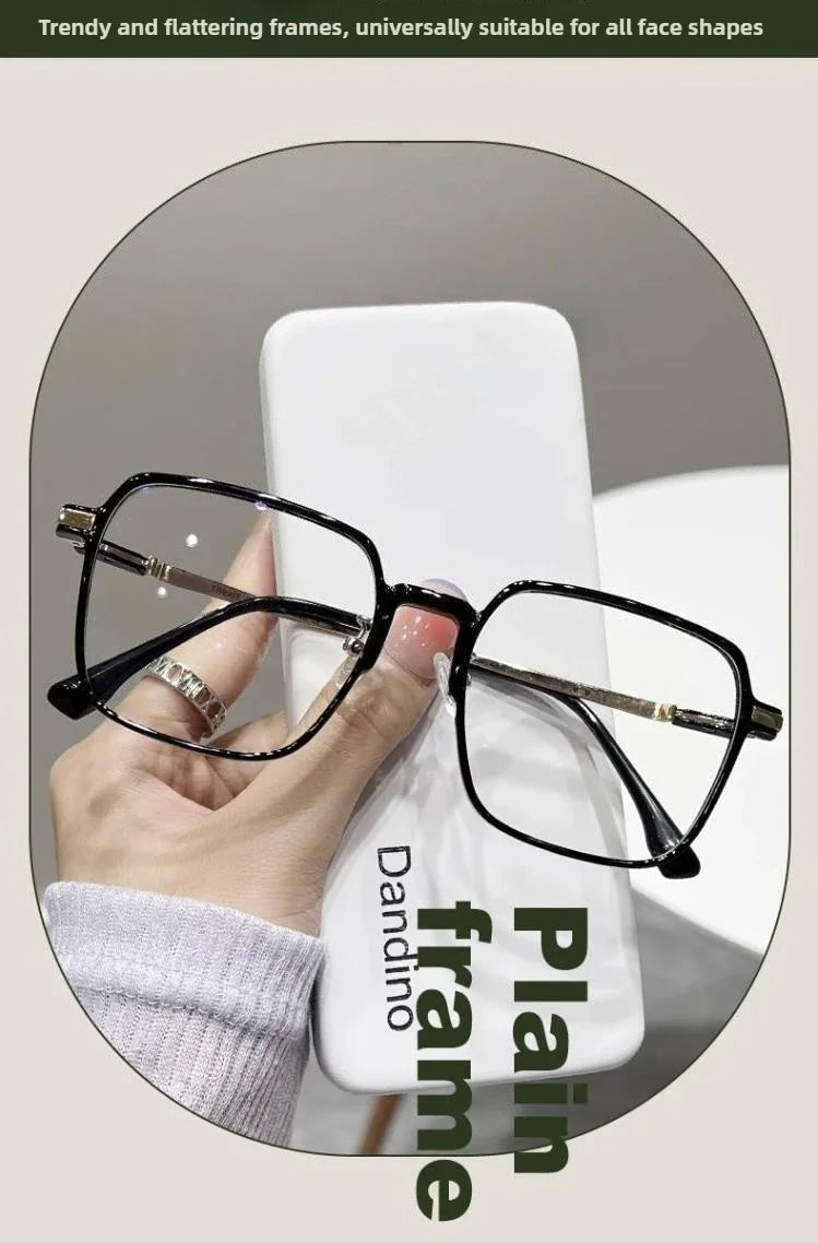Photochromic Anti Blue Light Blocking Reading Glasses Stylish Large Frames for Man and Woman Presbyopia Eyewea Plano Eyeglasses