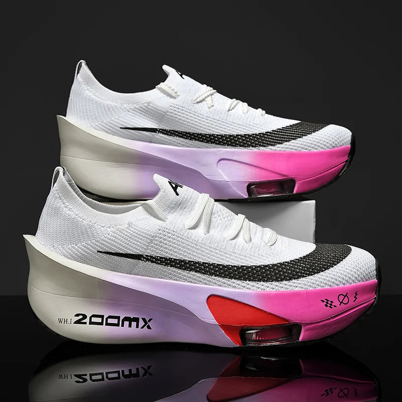 Marathon Running Shoes Men Carbon Board Speciality Sports Breathable Lightweight Women's Comfortable Athletic Nonskid Sneakers