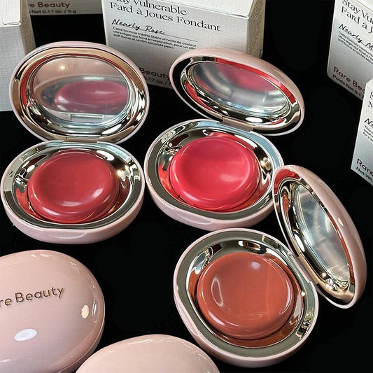 Rare Beauty Rose Neutral Mauve Blush Powder Portable Makeup Liquid Blush Moisturizing Dual-use Waterproof Lip Glaze Plump Smooth